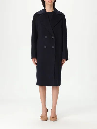 Max Mara Studio Coat Woman Blue