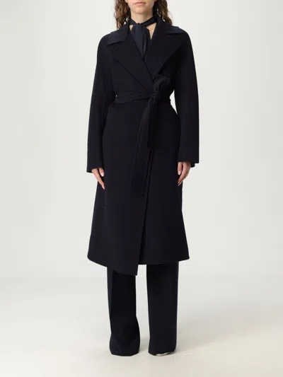 Max Mara Studio Coat Woman Blue
