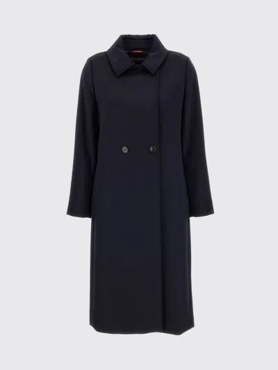 Max Mara Studio Coat Woman In Blue