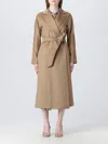 Max Mara Studio Coat Woman Camel In Brown