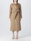 Max Mara Studio Coat Woman Camel In Brown