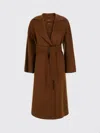 Max Mara Tan Mstdravenna Belted Wrap Coat In Brown