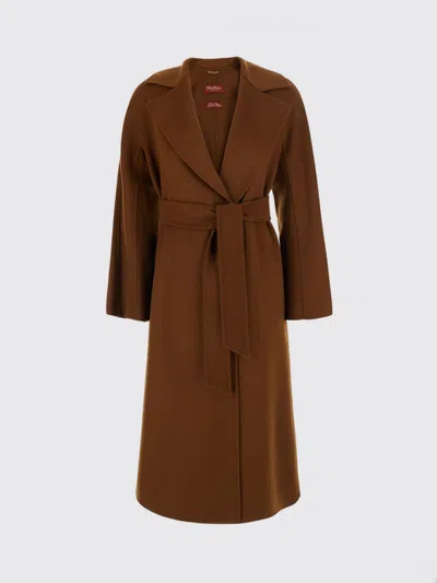 Max Mara Studio Coat Woman In Brown