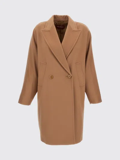 Max Mara Studio Coat Woman In Neutral