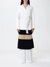 Max Mara Tailored Wrap Coat With Contrasting Stripes In Multi