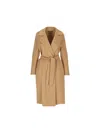 Max Mara Long-sleeved Coat In Brown