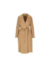 Max Mara Long-sleeved Coat In Brown