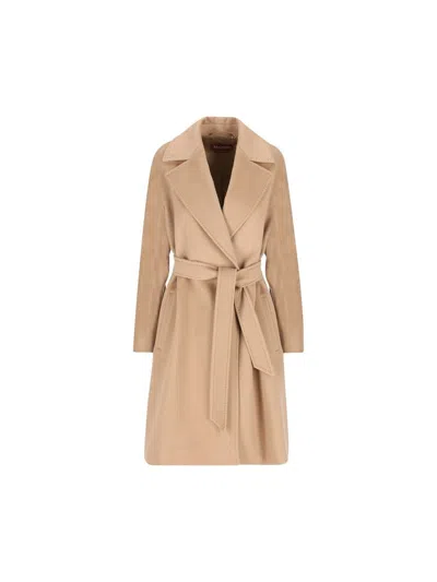 Max Mara Studio Coats In Nude