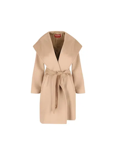 Max Mara Studio Coats In Brown