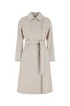 Max Mara Sand Wool Bcollag Coat In Gray