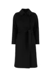 Max Mara Black Wool Bcollag Coat In Black