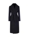 Max Mara Long-sleeved Coat In Black