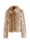 Max Mara Studio Coats In Animal Print