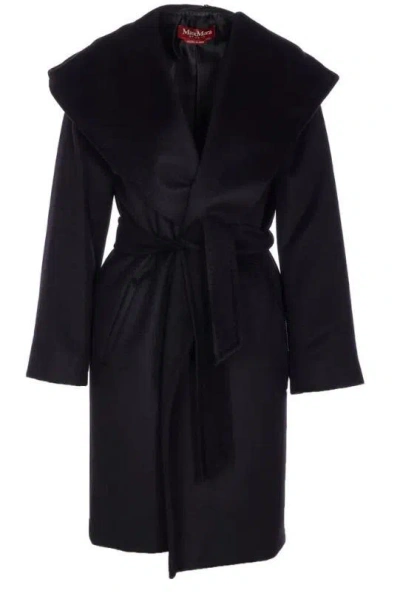 Max Mara Studio Coats In Black