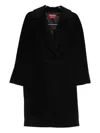 Max Mara Double-breasted Wool Coat In Black