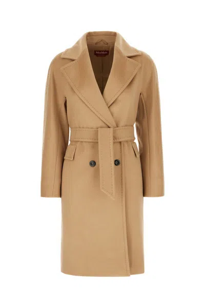 Max Mara Studio Coats In Brown