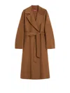 Max Mara Studio Cles Wool And Cashmere Coat In Brown