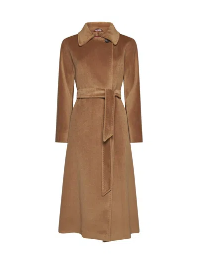 Max Mara Studio Coats In Brown