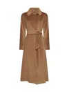 Max Mara Studio Coats In Brown