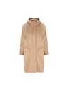 Max Mara Quilted Wool Coat In Neutral