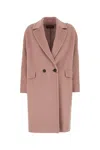 Max Mara Cappotto Cocco In Lana Rosa  Donna In Pink