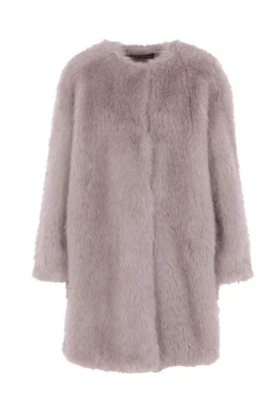Max Mara Studio Coats In Pink