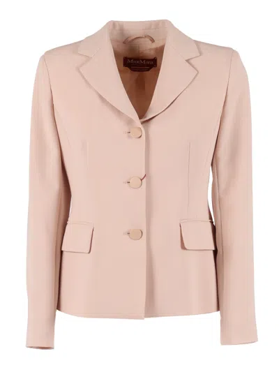 Max Mara Studio Colibri Single-breasted Jacket In Pink
