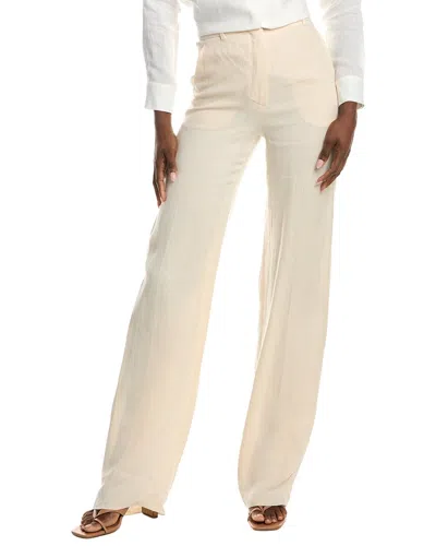 Max Mara Studio Cordova Linen Pant In Neutral