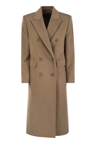 Max Mara Agar Cashmere And Wool Coat In Beige