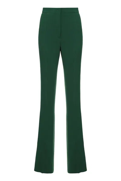 Max Mara Studio Cosmo Cady Trousers In Green