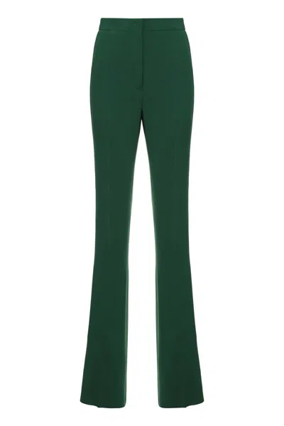 Max Mara Studio Cosmo Cady Trousers In Green