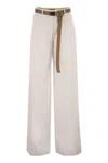Max Mara Studio Cotton And Linen Trousers