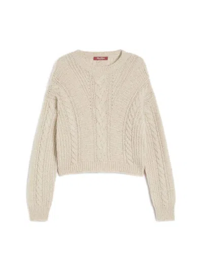 Max Mara Studio Crasso Sweater Beige In Brown