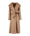 Max Mara Studio Danton Tie-waisted Coat In Brown