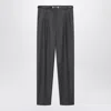 Max Mara Studio Dark Grey Trousers In Gray
