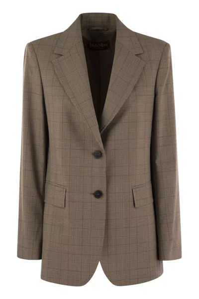 Max Mara Studio David - Wool Batavia Blazer In Brown