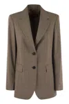 Max Mara Studio David - Wool Batavia Blazer In Brown