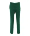 Max Mara Studio David High Waist Trousers In Green
