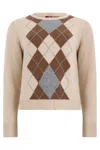 Max Mara Diamond Pattern Knit Sweater In Multi