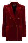 Max Mara Digione Double Breasted Blazer In Red