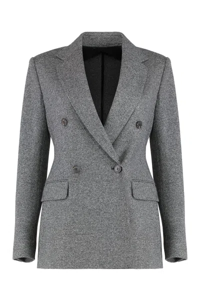 MAX MARA MAX MARA STUDIO DOUBLE-BREASTED BLAZER IN JERSEY