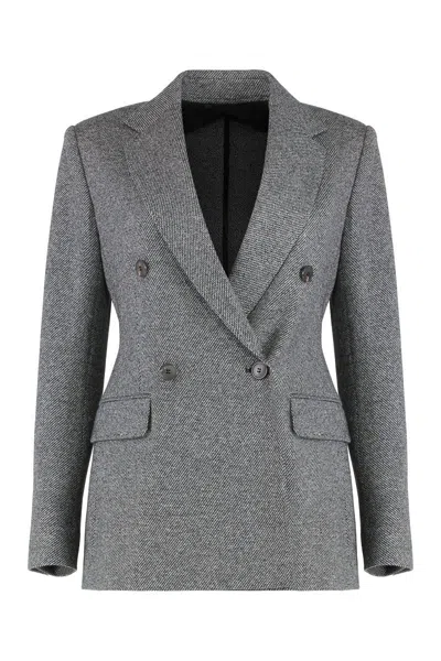 MAX MARA MAX MARA STUDIO DOUBLE-BREASTED BLAZER IN JERSEY