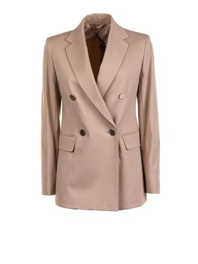 MAX MARA MAX MARA STUDIO DOUBLE-BREASTED JERSEY BLAZER