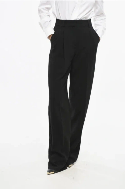 Max Mara Studio Double-pleated Latina Pants With Belt Loops Grösse 40 In Black