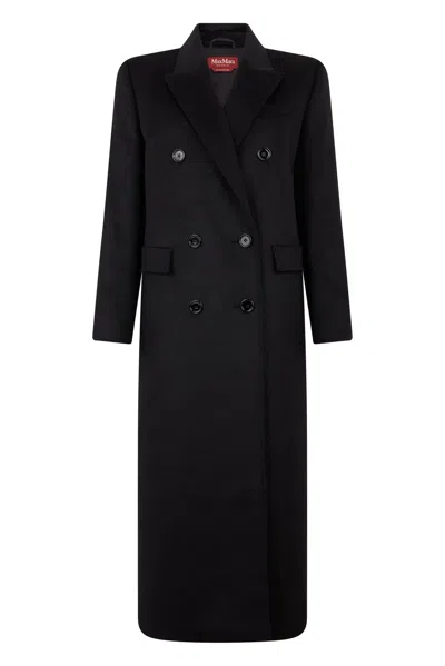 MAX MARA MAX MARA STUDIO DOUBLE-BREASTED COAT IN VIRGIN WOOL