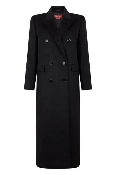 MAX MARA MAX MARA STUDIO DOUBLE-BREASTED COAT IN VIRGIN WOOL