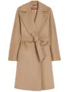 Max Mara Belted Waist Hooded Jacket Pockets