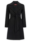Max Mara Double Breasted Coat In Black