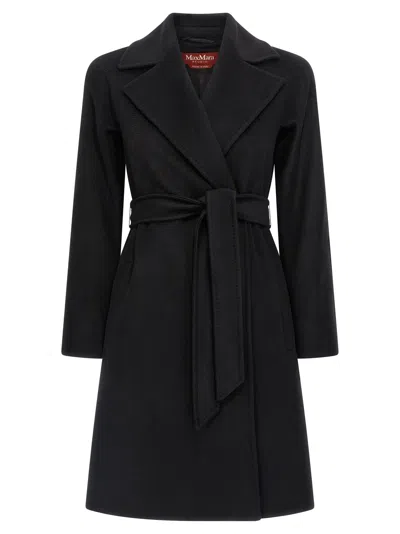 Max Mara Studio Dravenna Coat In Black