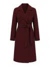 Max Mara Studio Dravenna Coat In Burgundy